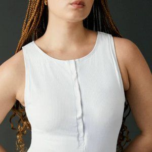 Andie Malibu One Piece in Ribbed White, XL Tall - NWT